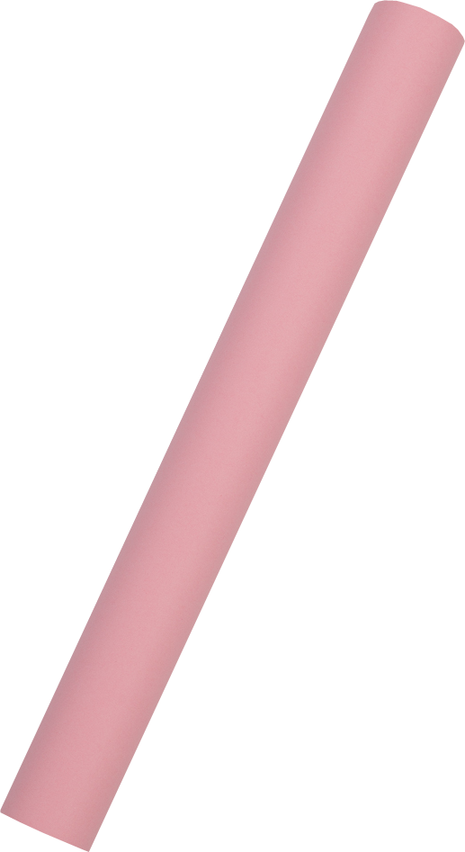 Baby Pink Matte Wrapping Paper - Short Mini Roll (26.3 Sq Ft)