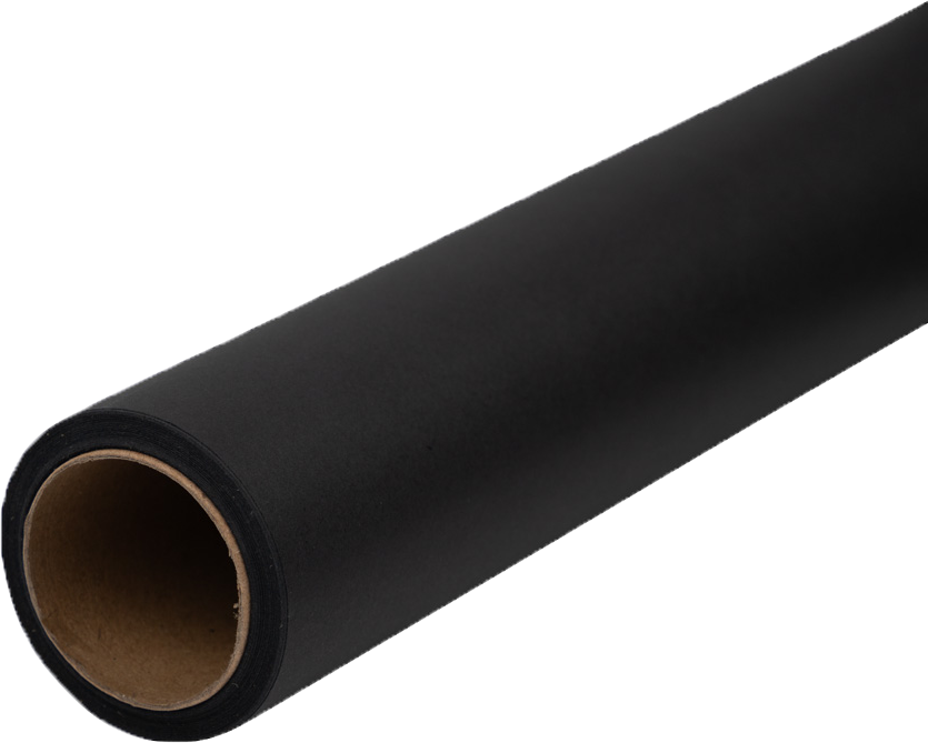 Black Matte Wrapping Paper - Short Mini Roll (26.3 Sq Ft)