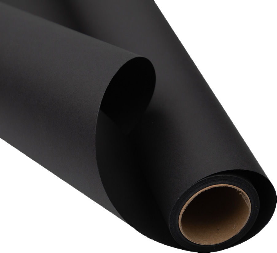 Black Matte Wrapping Paper - Short Mini Roll (26.3 Sq Ft)