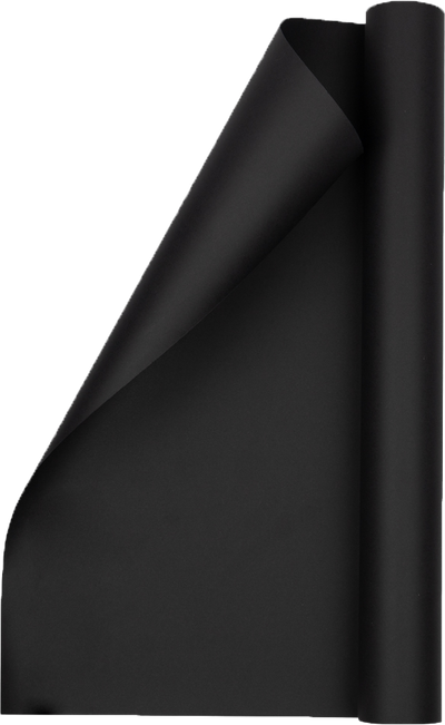 Black Matte Wrapping Paper - Short Mini Roll (26.3 Sq Ft)