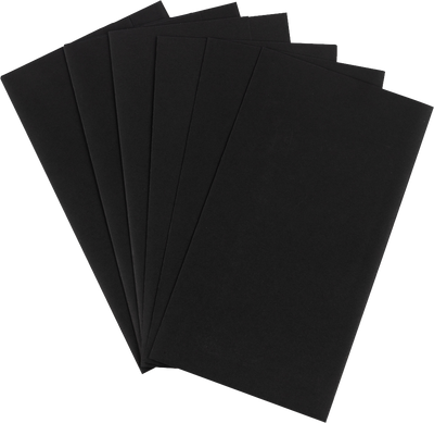 Black Matte 30" x 20" Wrapping Paper Sheets (25 Sq Ft Total Pack) - 6 Pack