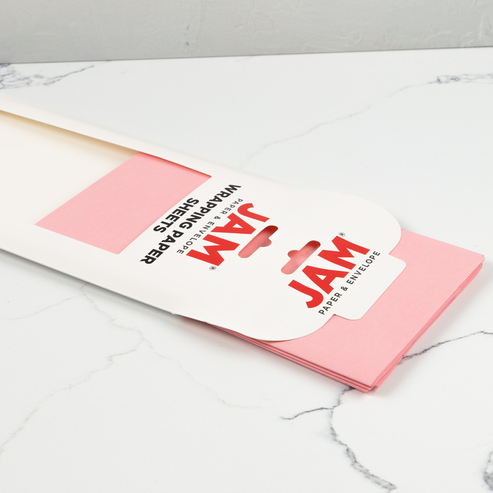 Baby Pink Matte 30" x 20" Wrapping Paper Sheets (25 Sq Ft Total Pack) - 6 Pack