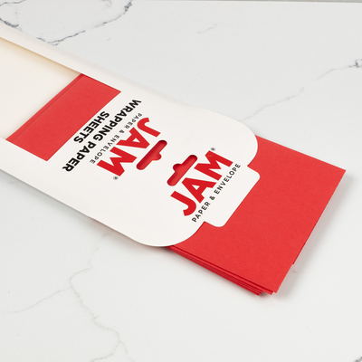Red Matte 30" x 20" Wrapping Paper Sheets (25 Sq Ft Total Pack) - 6 Pack