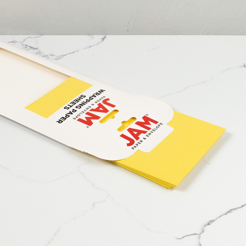 Yellow Matte 30" x 20" Wrapping Paper Sheets (25 Sq Ft Total Pack) - 6 Pack