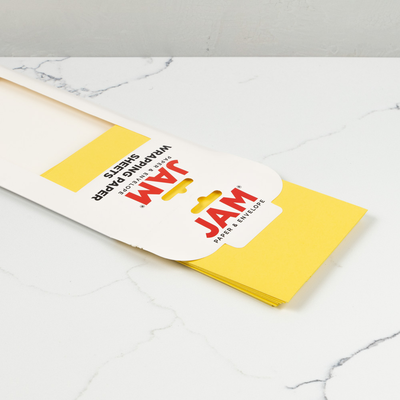 Yellow Matte 30" x 20" Wrapping Paper Sheets (25 Sq Ft Total Pack) - 6 Pack