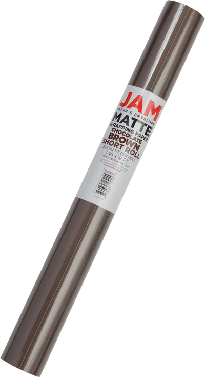 Chocolate Matte Wrapping Paper - Short Mini Roll (26.3 Sq Ft)
