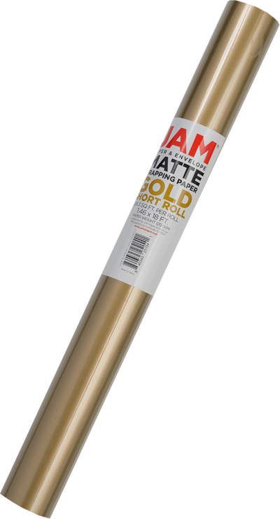 Gold Matte Wrapping Paper - Short Mini Roll (26.3 Sq Ft)
