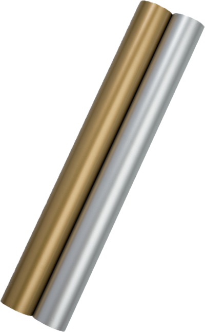 Silver and Gold Matte Wrapping Paper - Short Mini Roll (26.3 Sq Ft Each) - 2 Rolls