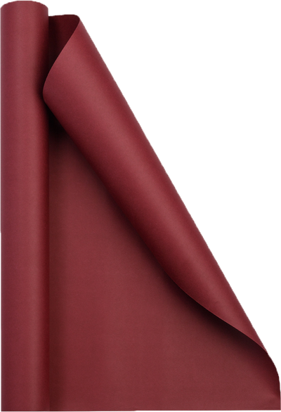 Burgundy Red Matte Wrapping Paper - Short Mini Roll (26.3 Sq Ft)
