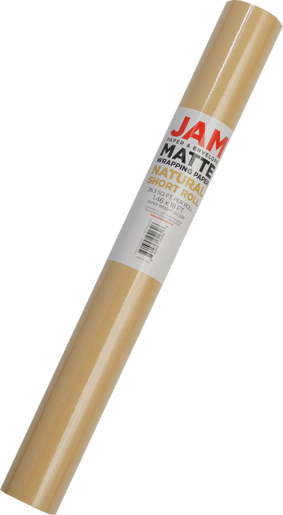 Natural Matte Wrapping Paper - Short Mini Roll (26.3 Sq Ft)