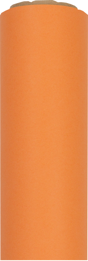 Orange Matte Wrapping Paper - Short Mini Roll (26.3 Sq Ft)