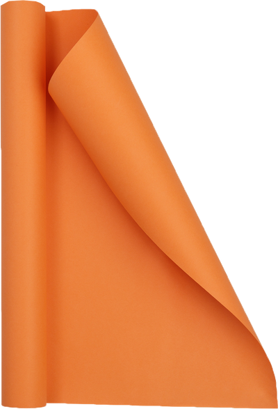 Orange Matte Wrapping Paper - Short Mini Roll (26.3 Sq Ft)