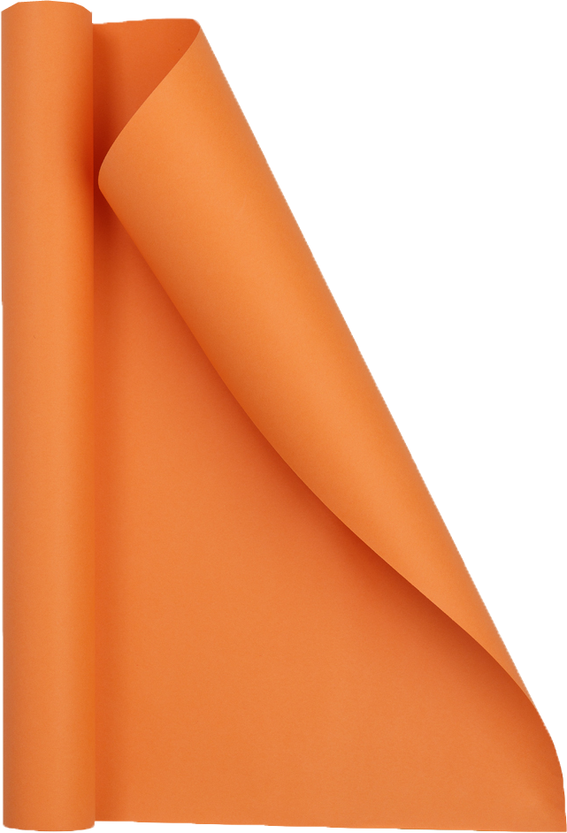 Orange Matte Wrapping Paper - Short Mini Roll (26.3 Sq Ft)