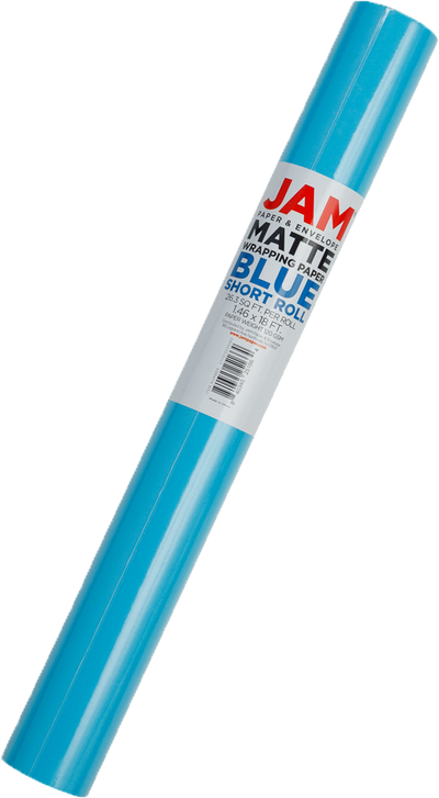 Blue Matte Wrapping Paper - Short Mini Roll (26.3 Sq Ft)