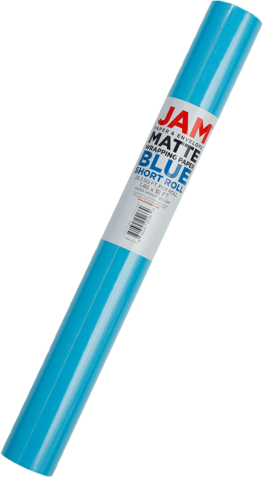 Blue Matte Wrapping Paper - Short Mini Roll (26.3 Sq Ft)