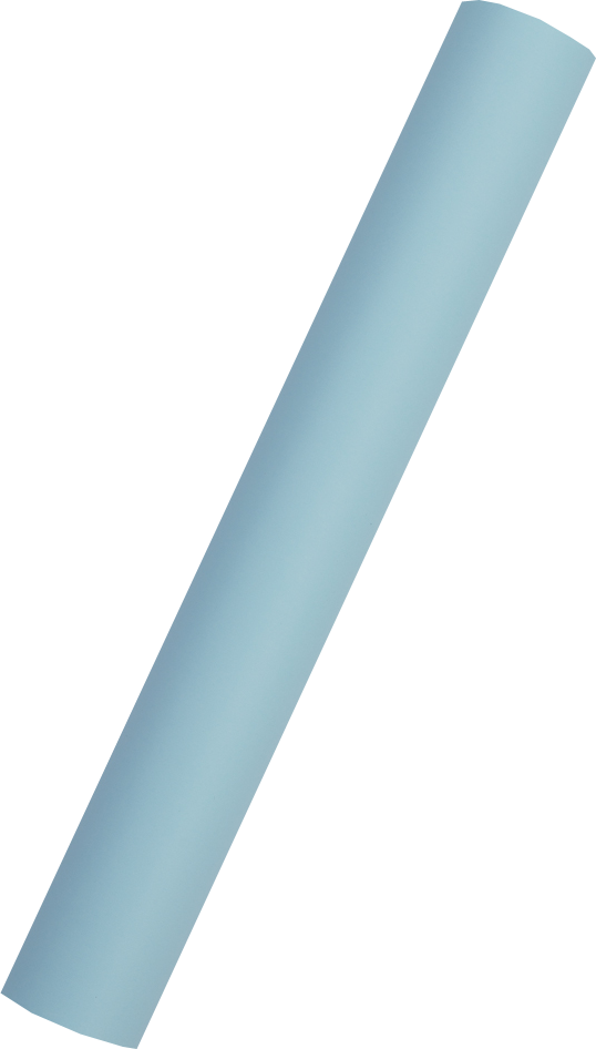 Baby Blue Matte Wrapping Paper - Short Mini Roll (26.3 Sq Ft)