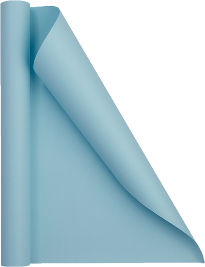 Baby Blue Matte Wrapping Paper - Short Mini Roll (26.3 Sq Ft)