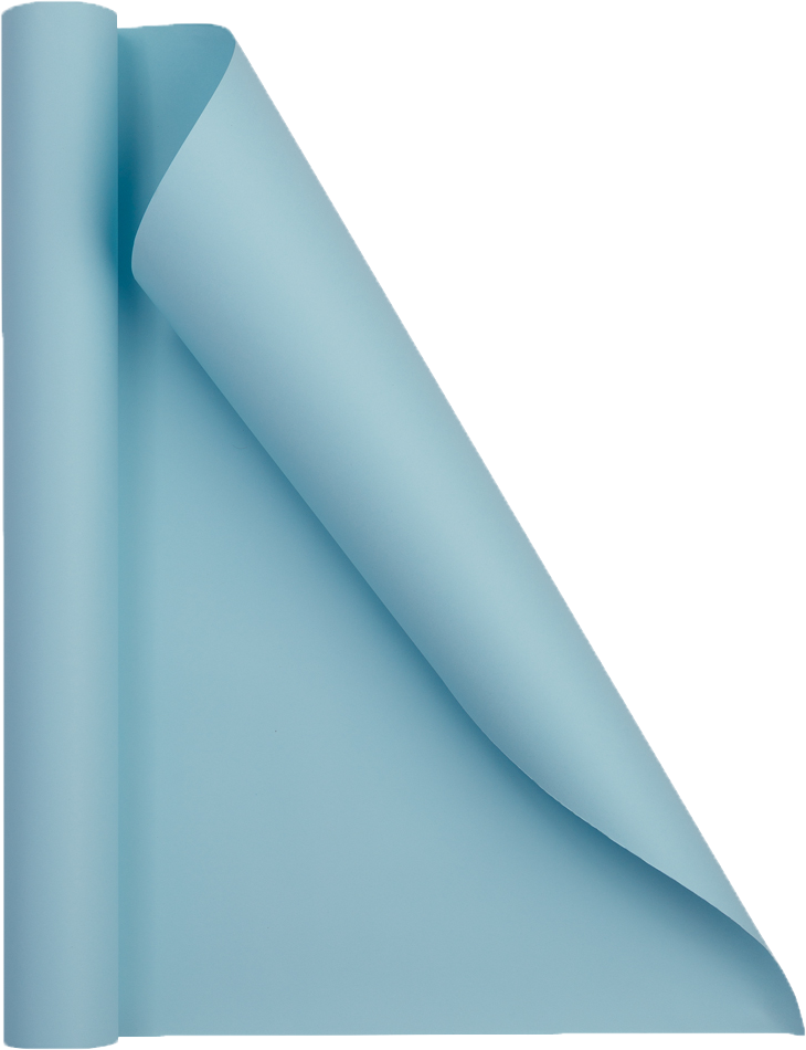 Baby Blue Matte Wrapping Paper - Short Mini Roll (26.3 Sq Ft)