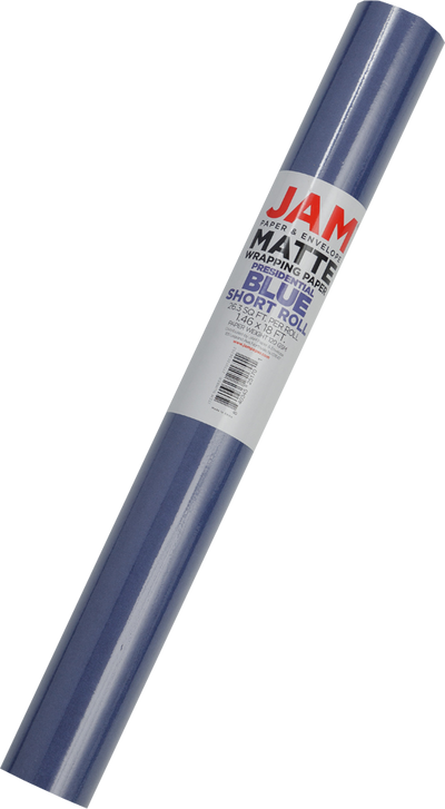 Presidential Blue Matte Wrapping Paper - Short Mini Roll (26.3 Sq Ft)