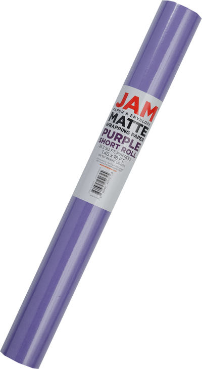 Purple Matte Wrapping Paper - Short Mini Roll (26.3 Sq Ft)