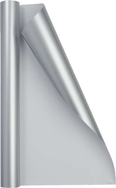 Silver Matte Wrapping Paper - Short Mini Roll (26.3 Sq Ft)