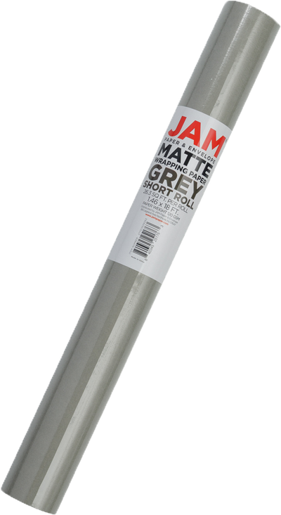 Gray Matte Wrapping Paper - Short Mini Roll (26.3 Sq Ft)