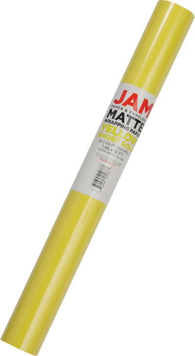 Yellow Matte Wrapping Paper - Short Mini Roll (26.3 Sq Ft)