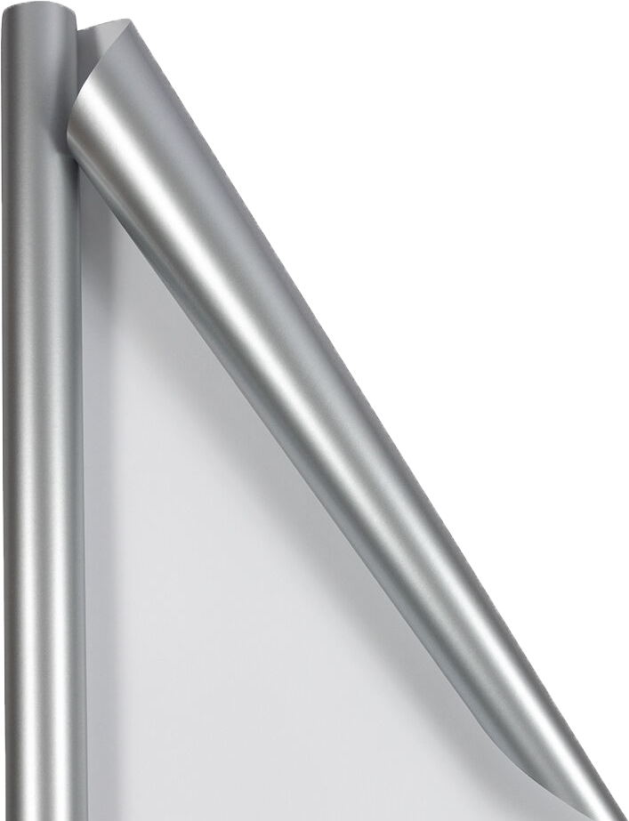 Silver Matte Wrapping Paper (25 Sq Ft)