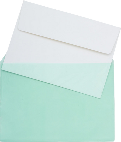 Green 1.6mil 5 1/16 x 7 3/16 Cello Envelopes with Peel & Seal
