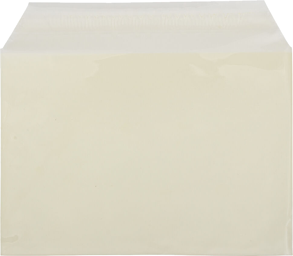 Yellow 1.6mil 5 1/16 x 7 3/16 Cello Envelopes with Peel & Seal