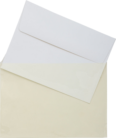 Yellow 1.6mil 5 1/16 x 7 3/16 Cello Envelopes with Peel & Seal