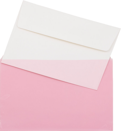 Light Red 1.6mil 5 7/16 x 8 5/8 Cello Envelopes with Peel & Seal