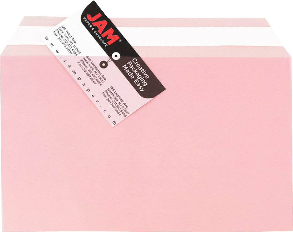 Light Red 1.6mil 5 7/16 x 8 5/8 Cello Envelopes with Peel & Seal