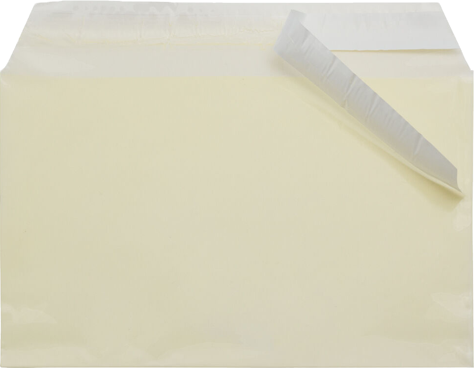 Yellow 1.6mil 5 7/16 x 8 5/8 Cello Envelopes with Peel & Seal