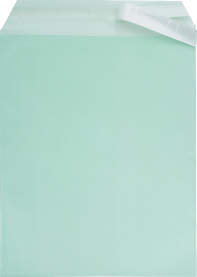 Green 1.6mil 8 15/16 x 11 1/4 Cello Envelopes with Peel & Seal