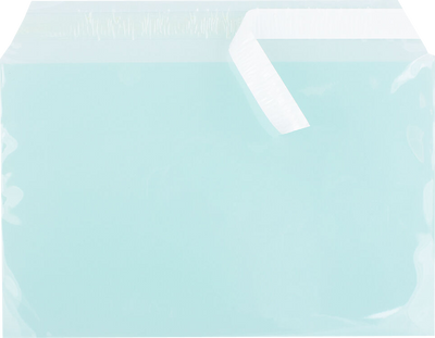 Aqua 1.6mil 5 7/16 x 8 5/8 Cello Envelopes with Peel & Seal