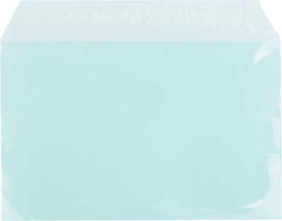 Aqua 1.6mil 5 7/16 x 8 5/8 Cello Envelopes with Peel & Seal