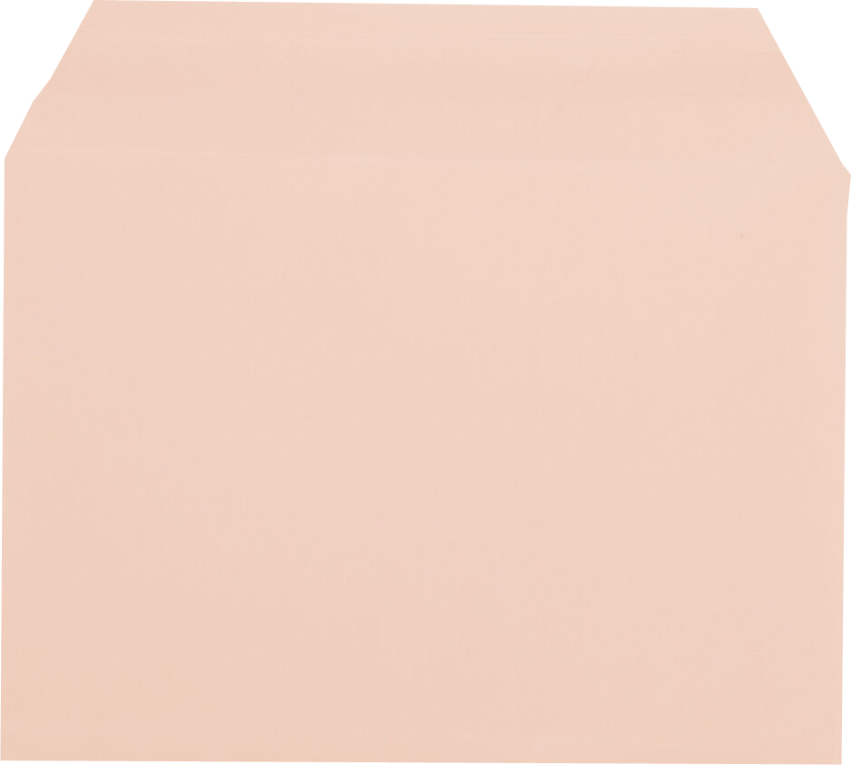 Peach 1.6mil 5 1/16 x 7 3/16 Cello Envelopes with Peel & Seal