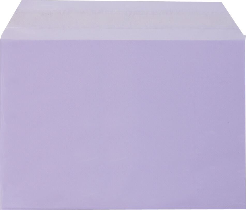 Purple 1.6mil 5 1/16 x 7 3/16 Cello Envelopes with Peel & Seal