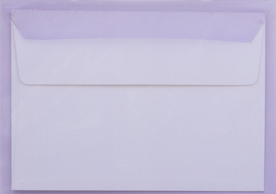 Purple 1.6mil 5 1/16 x 7 3/16 Cello Envelopes with Peel & Seal