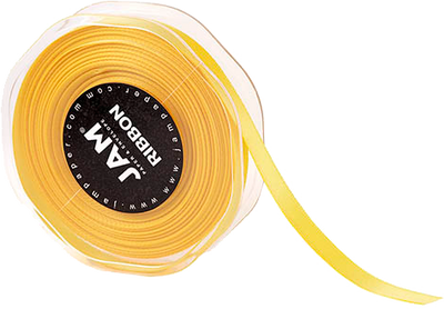 Yellow Satin 3/8 Inch Thick x 25 Yards Ribbon