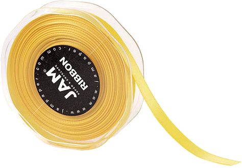 Yellow Satin 3/8 Inch Thick x 25 Yards Ribbon