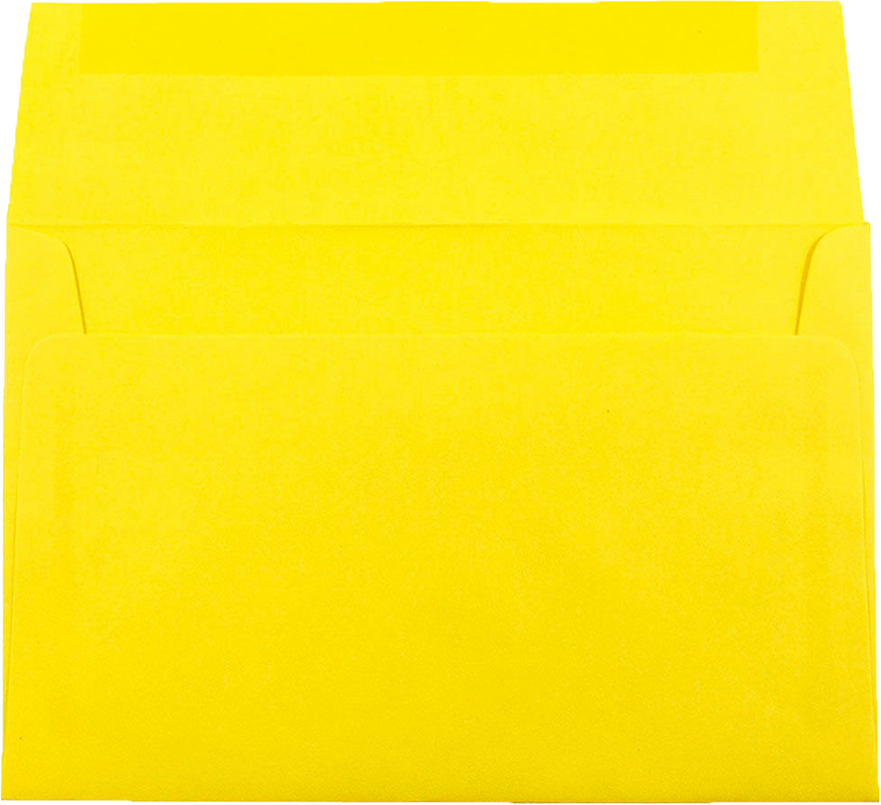 Yellow 24lb A10 Invitation Envelopes (6 x 9 1/2)