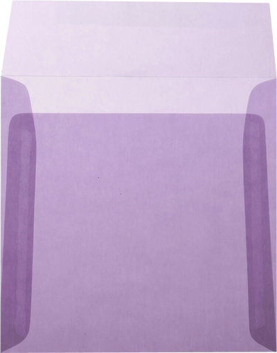 Purple Translucent 30lb 6 1/2 x 6 1/2 Square Envelopes