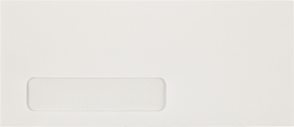White Machine Insertable 24lb #10 Window Envelopes (4 1/8 x 9 1/2)