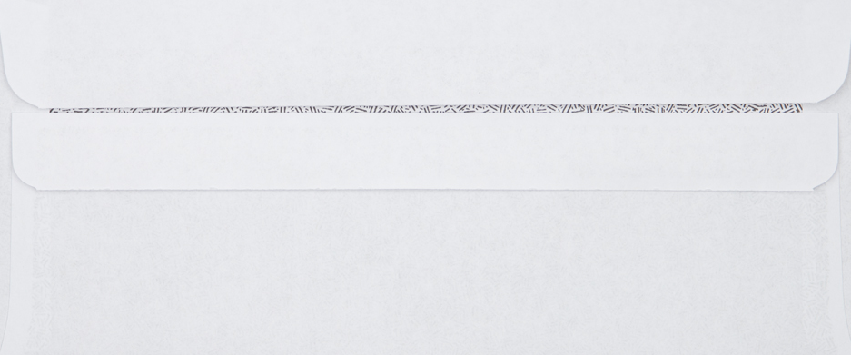 White with Security Tint 24lb #10 Square Flap Envelopes (4 1/8 x 9 1/2) with Simple Seal