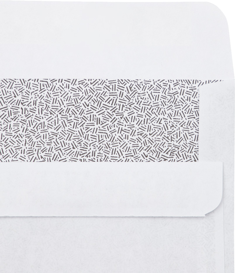 White with Security Tint 24lb #10 Square Flap Envelopes (4 1/8 x 9 1/2) with Simple Seal