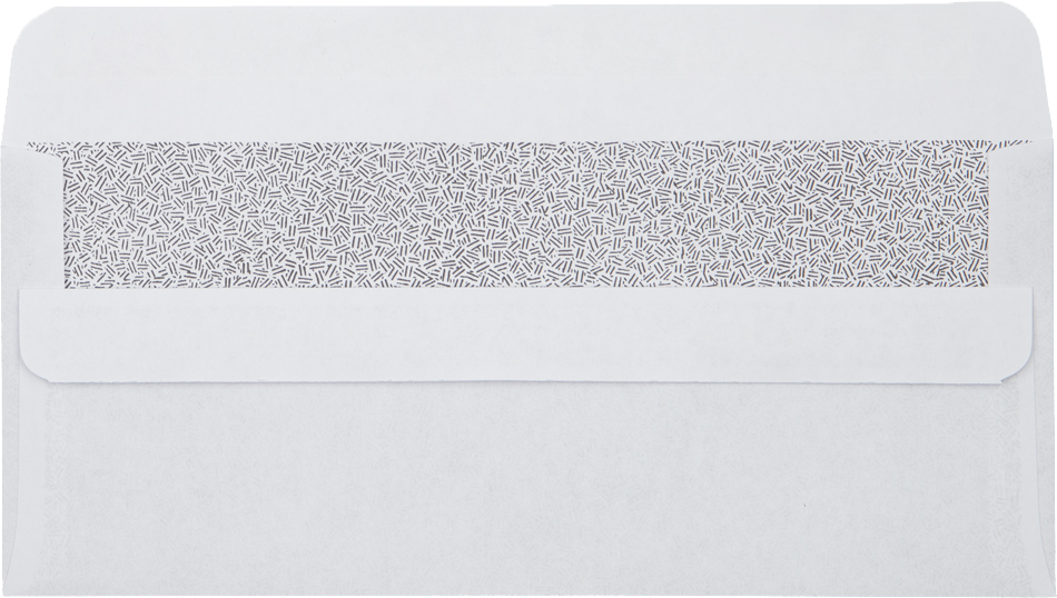 White with Security Tint 24lb #10 Square Flap Envelopes (4 1/8 x 9 1/2) with Simple Seal