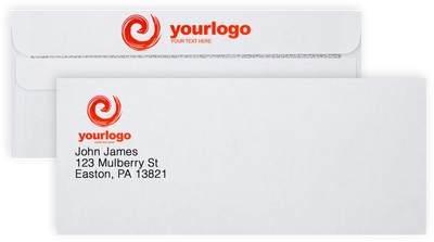 White with Security Tint 24lb #10 Square Flap Envelopes (4 1/8 x 9 1/2) with Simple Seal
