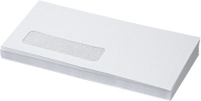 White with Security Tint 24lb #10 Window Envelopes (4 1/8 x 9 1/2) with Simple Seal